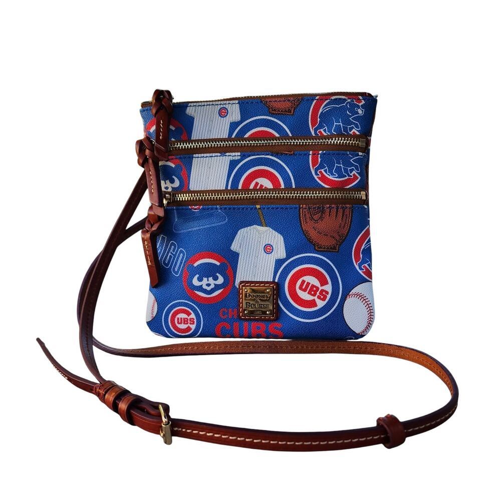 Dooney & Bourke MLB Chicago Cubs Game Day Triple Zip Crossbody Bag